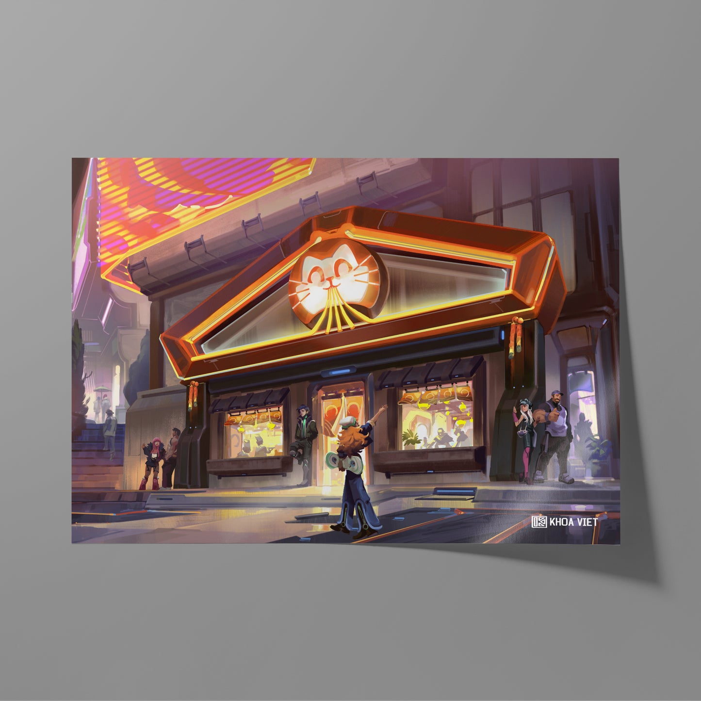 Boon Ramen Store Front Poster Print